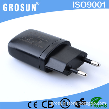 2017 Portable EU Plug AC DC Mobile Phone Charger 5V 1A Regulated DC Power Adapter 5V Micro Usb Switching PSU ISO 9001 CE Listed